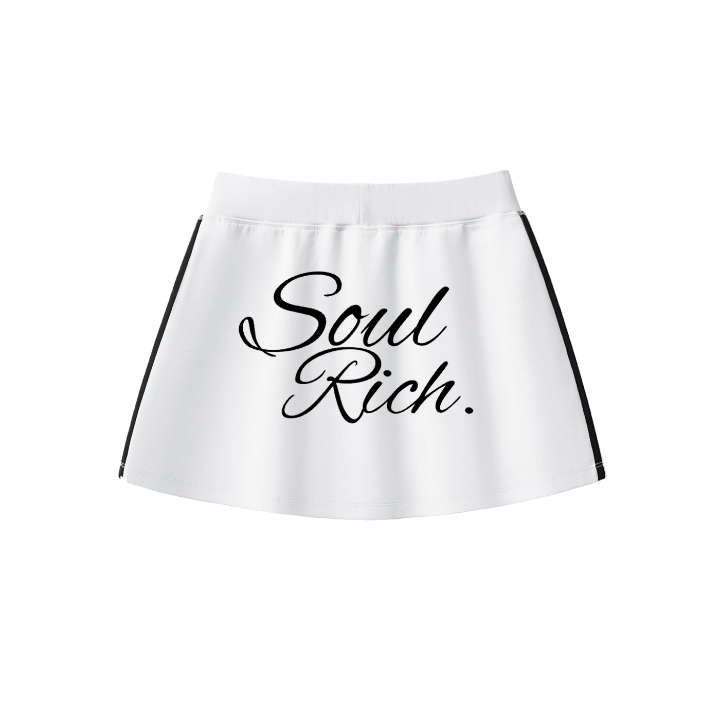 SOUL RICH “Taped Cooling Performance Women’s Short Skirt” (White)