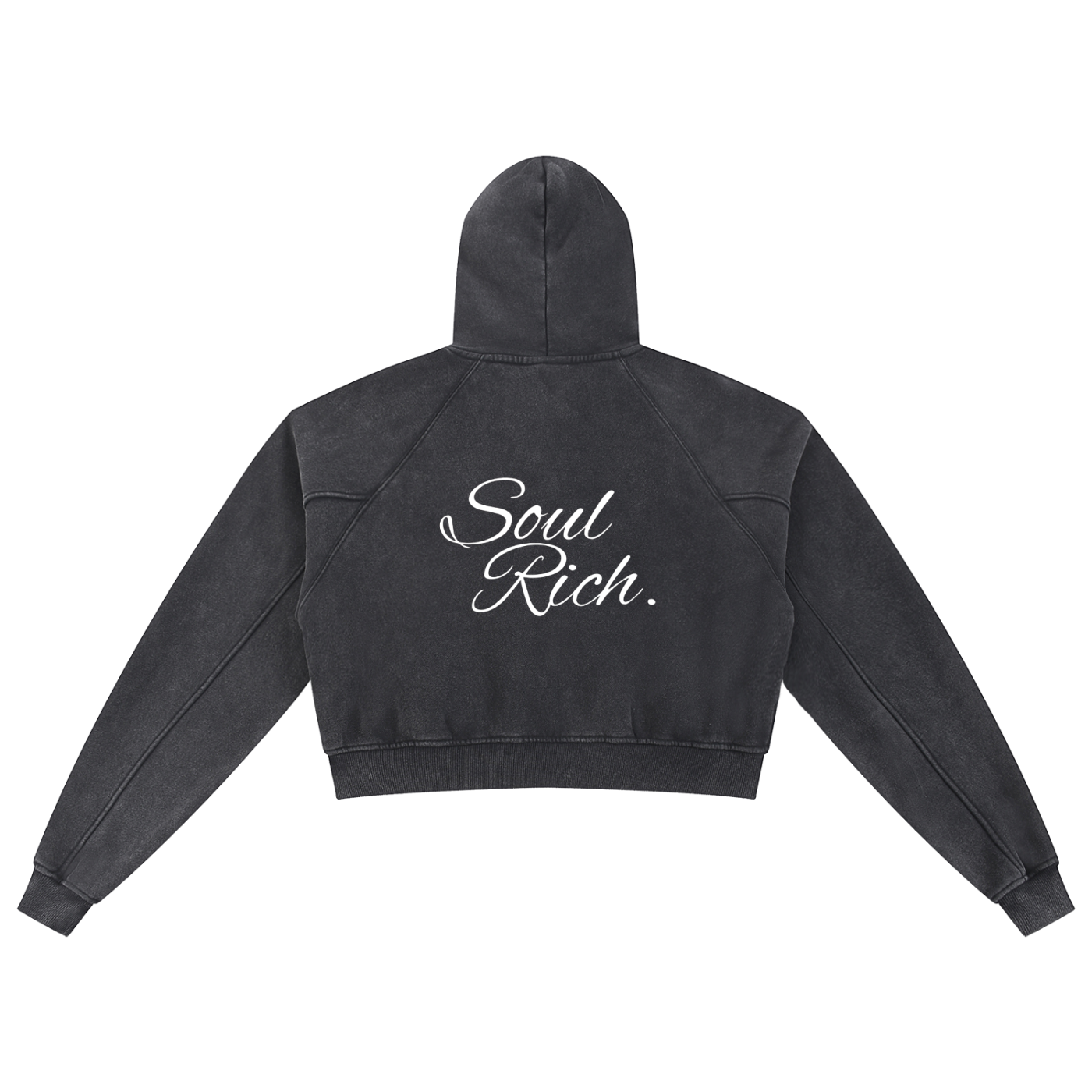 SOUL RICH WOMENS Snow Washed Cropped Hoodie (Limited Edition)