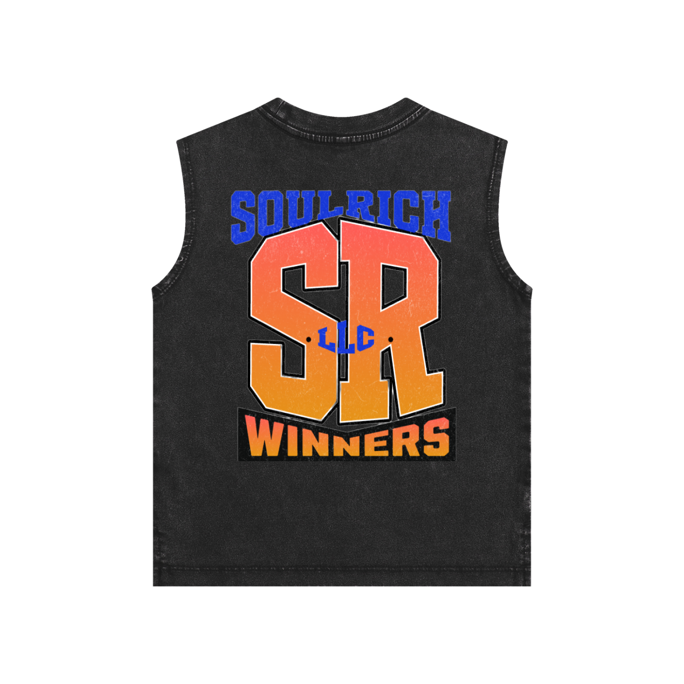 Soul Rich ‘Winners Only’ Kids Tank – Black Snow Wash”