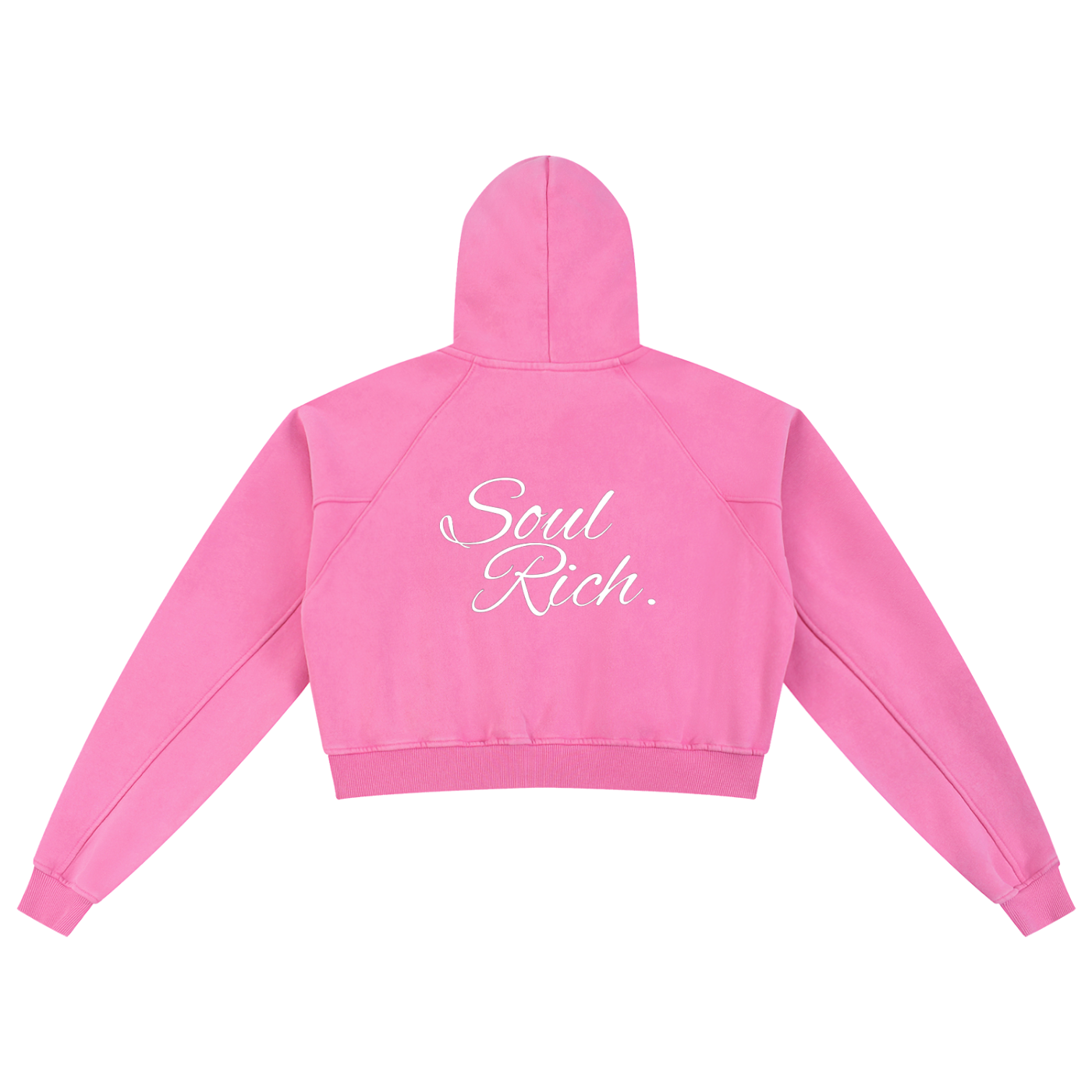 SOUL RICH WOMENS Snow Washed Cropped Hoodie (Limited Edition)