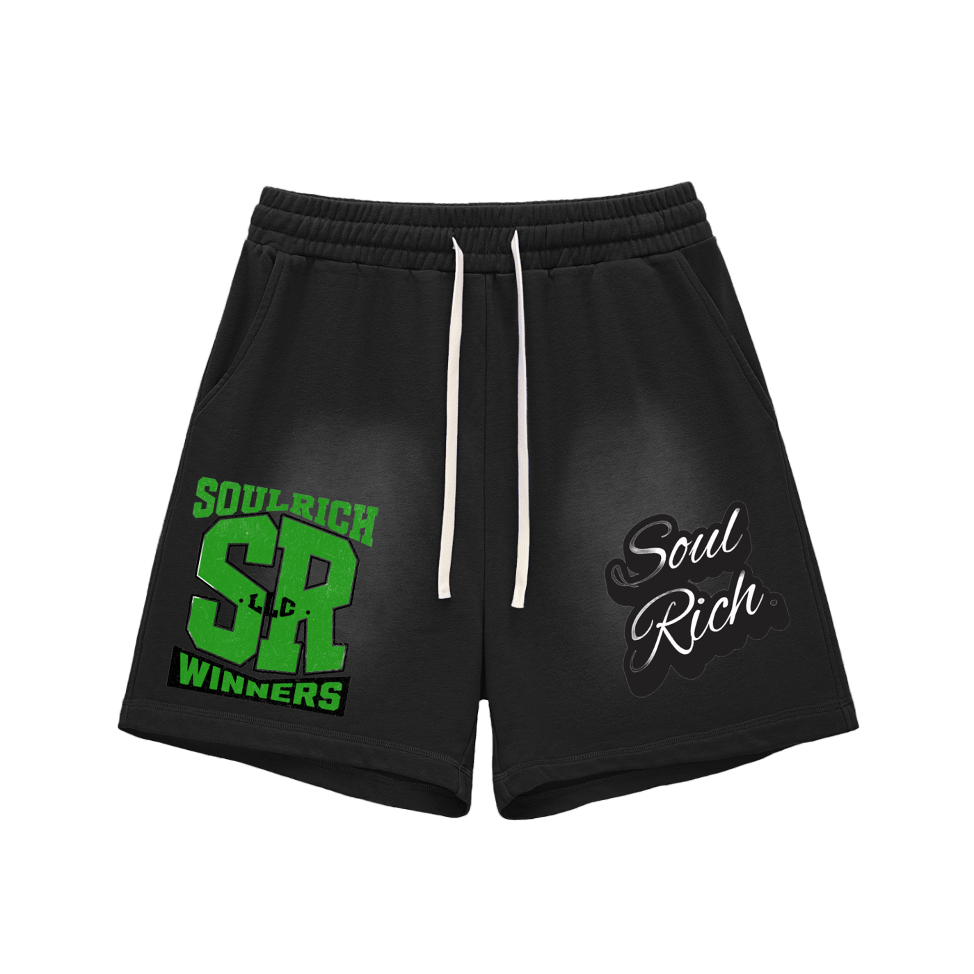 Sun Fade Raw Edge Cotton Shorts