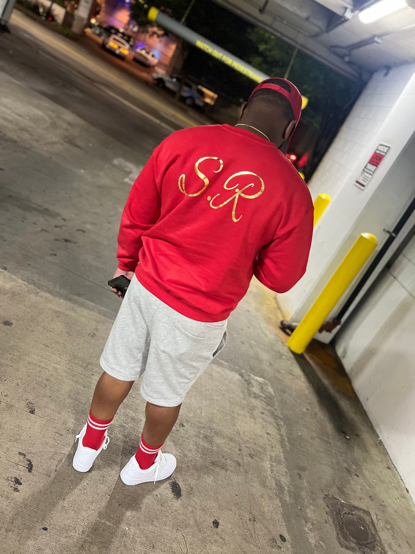 SOUL RICH “RED AND WHITE UNIVERSITY EDITION SWEAT SHIRT”