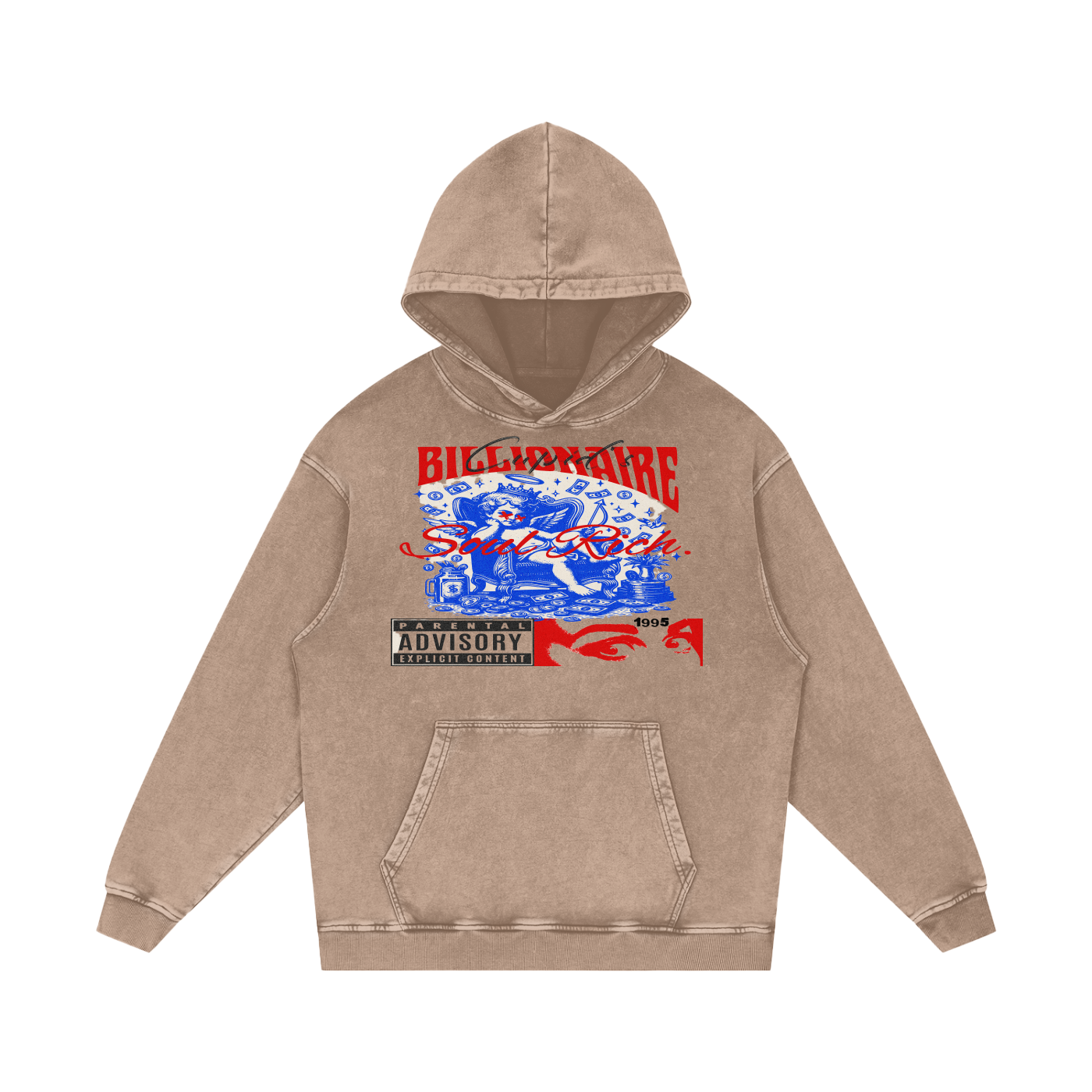 SOUL RICH “CUPID’S BILLIONAIRE” 1995 Snow Washed Loose Cotton Hoodie” (Limited Edition)