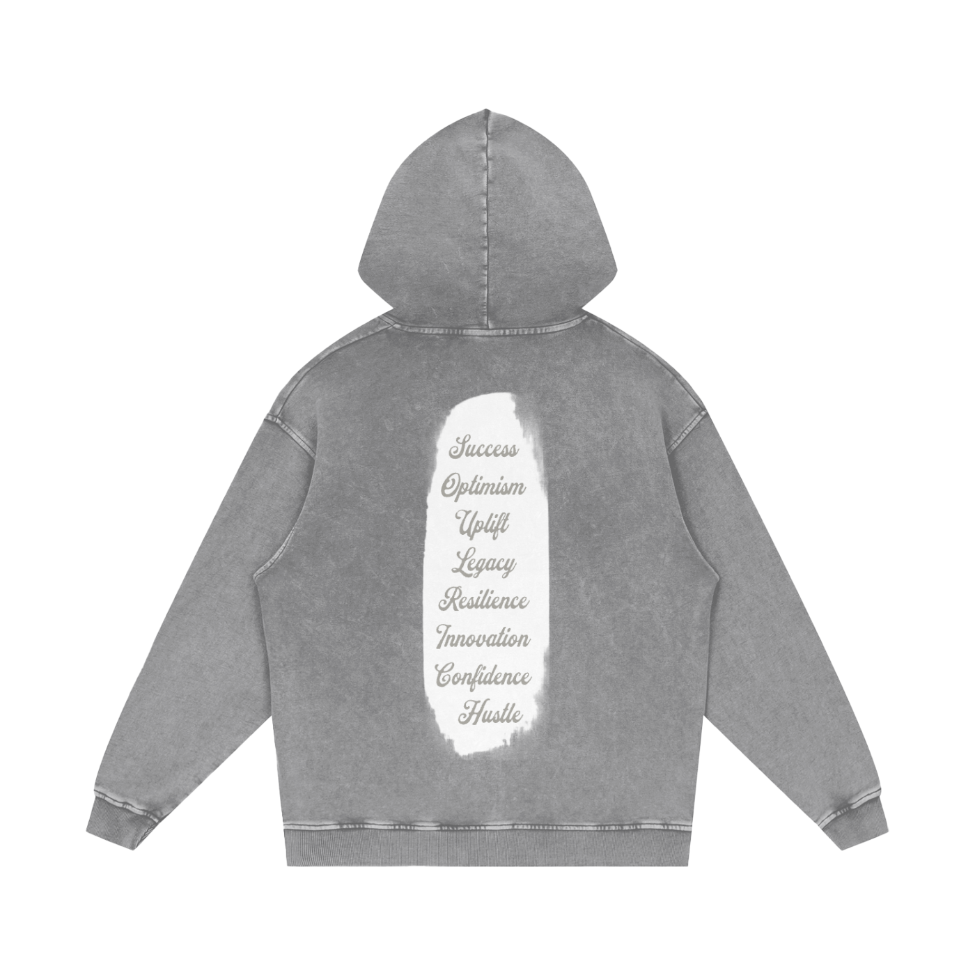 SOUL RICH “Cool Grey Acid Wash Oversize Hoodie”
