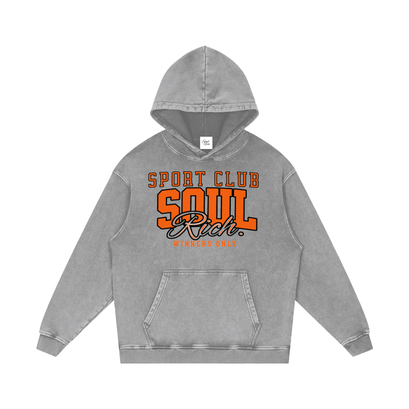 SOUL RICH “Snow Washed Loose Cotton Hoodie” Limited Edition