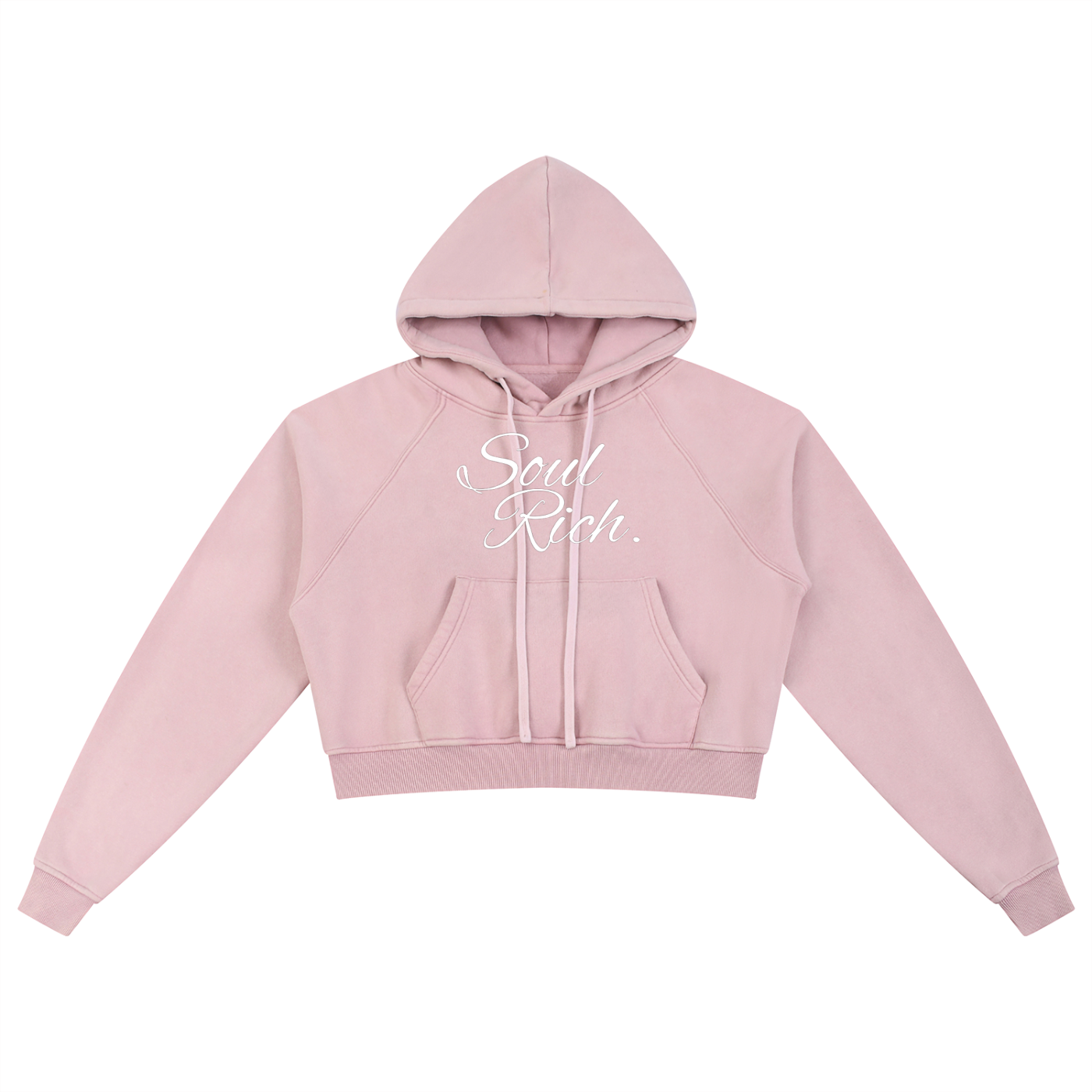 SOUL RICH WOMENS Snow Washed Cropped Hoodie (Limited Edition)