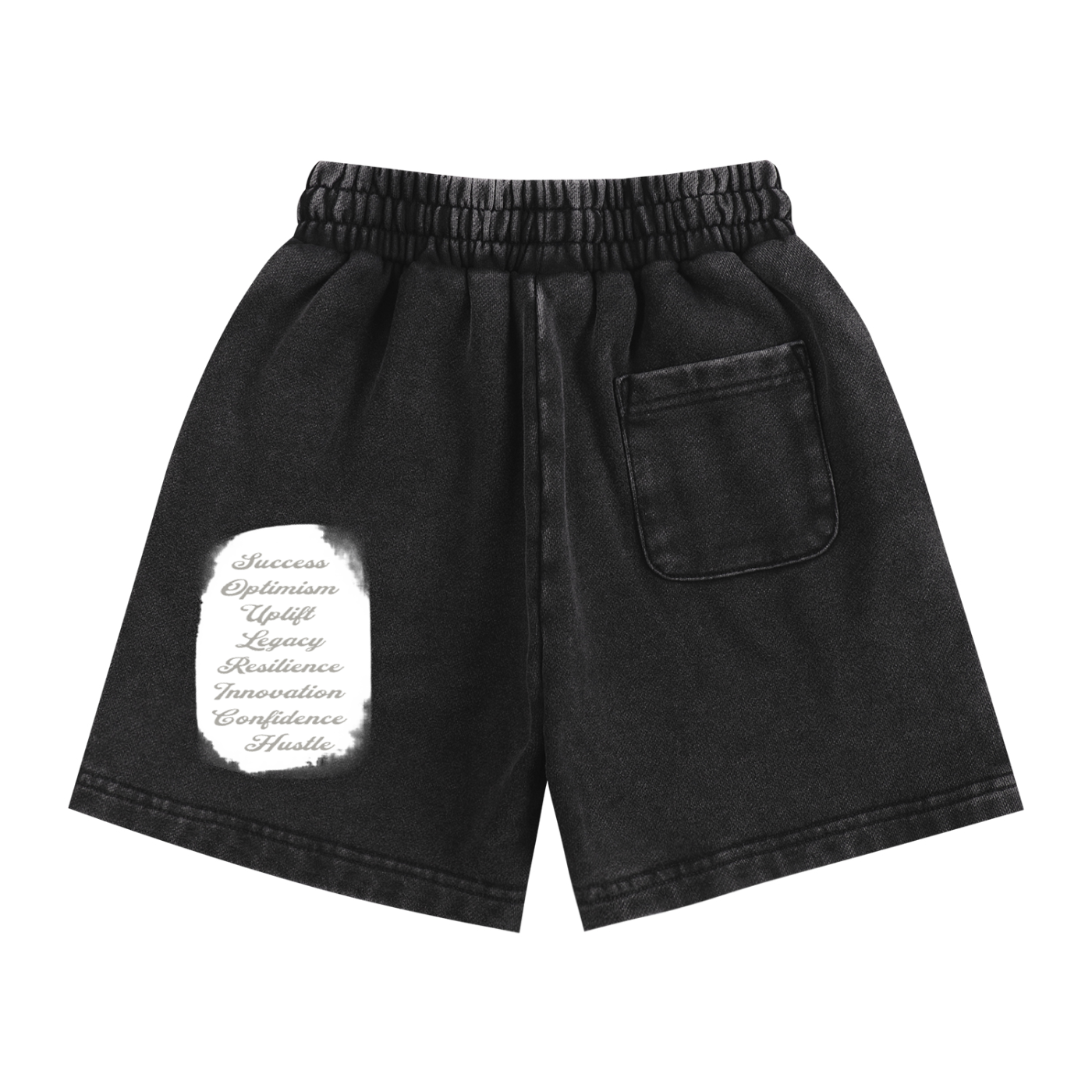 SOUL RICH “Black Snow Washed Kids' Shorts”