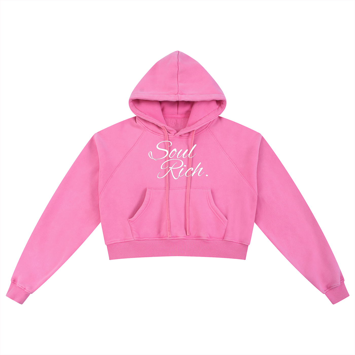 SOUL RICH WOMENS Snow Washed Cropped Hoodie (Limited Edition)