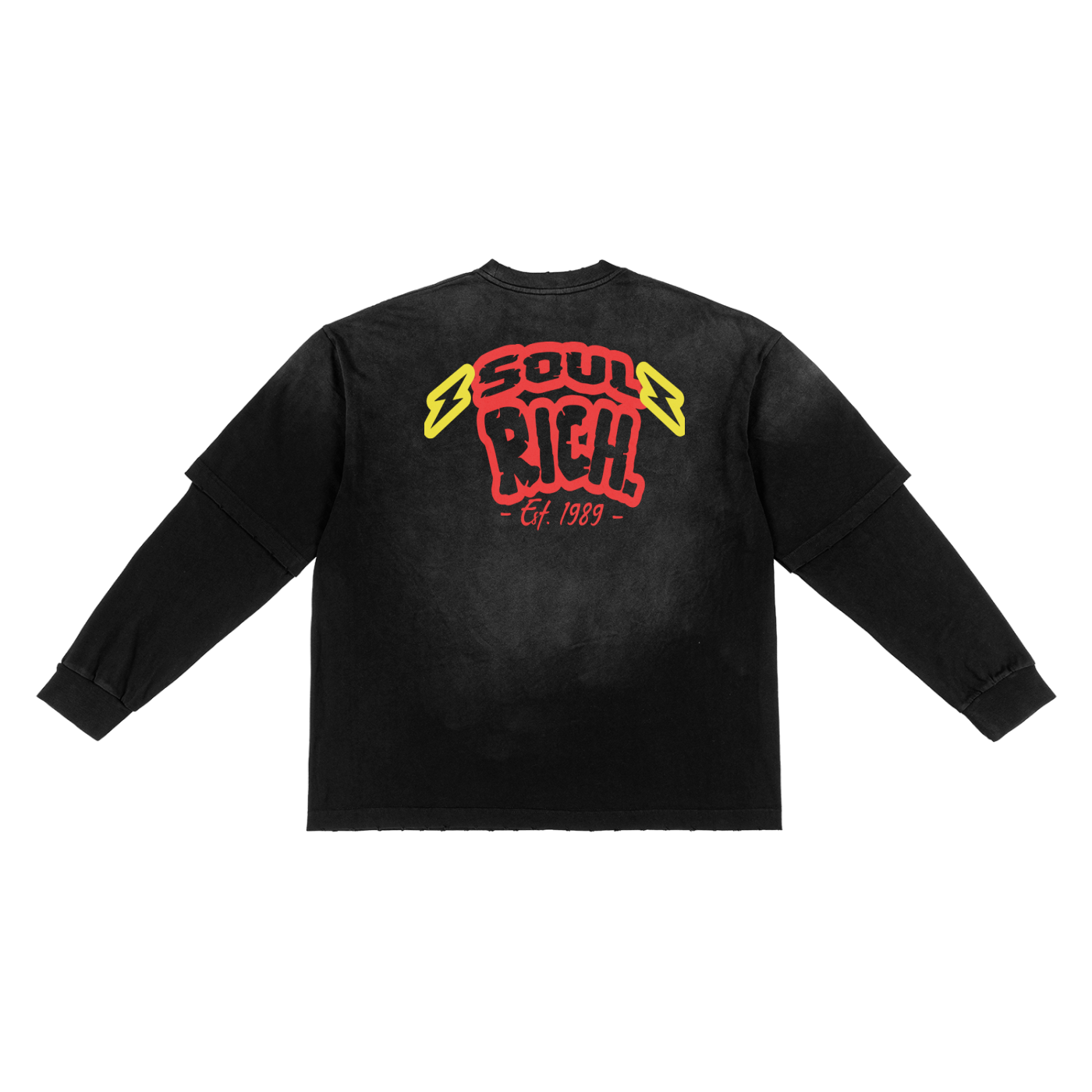 SOUL RICH “They Want My Soul” Sunfade Hand-Frayed T-Shirt (Limited Edition) 4444