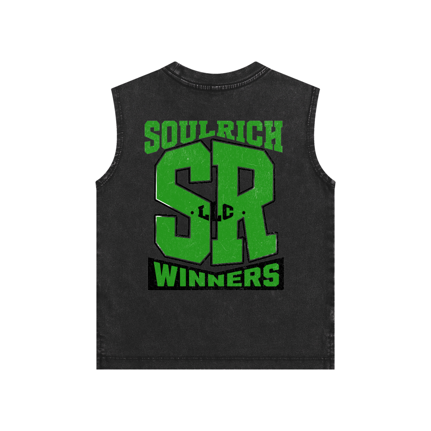 SOUL RICH Black Snow Washed Kids' Tank Top”