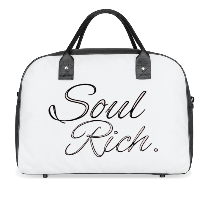 SOUL RICH “WHITE AND BLACK LUXURY TRAVEL BAG”