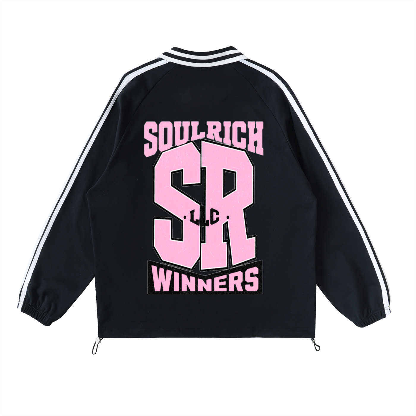 SOUL RICH Sport Club Rugby Sweatshirt – Contrast Striped Lapel Collar (Unisex) Limited Edition