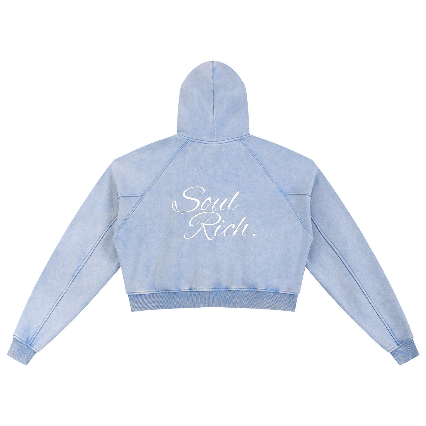 SOUL RICH WOMENS Snow Washed Cropped Hoodie (Limited Edition)