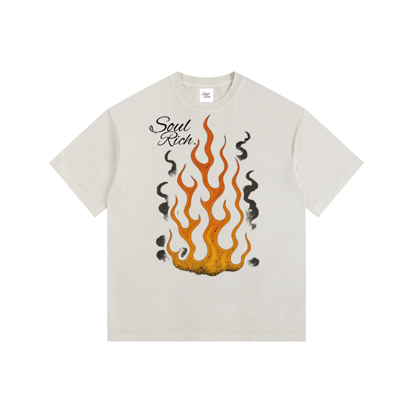 SOUL RICH Vintage Washed Oversized Cotton T-Shirt - Limited Edition - 100% Premium Cotton