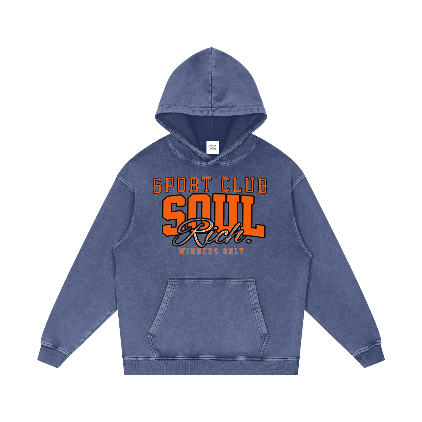 SOUL RICH “Snow Washed Loose Cotton Hoodie” Limited Edition