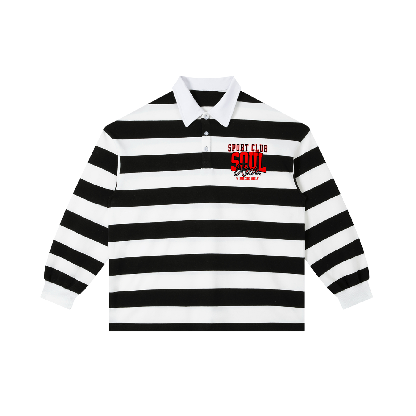 SOUL RICH Color Block Stripe Polo Shirt - Premium Streetwear