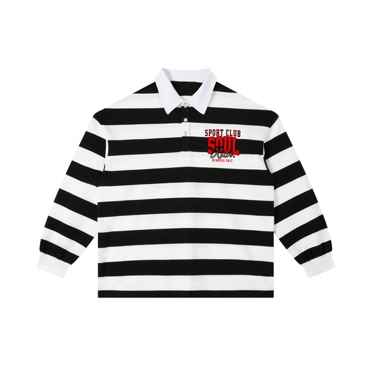SOUL RICH Color Block Stripe Polo Shirt - Premium Streetwear
