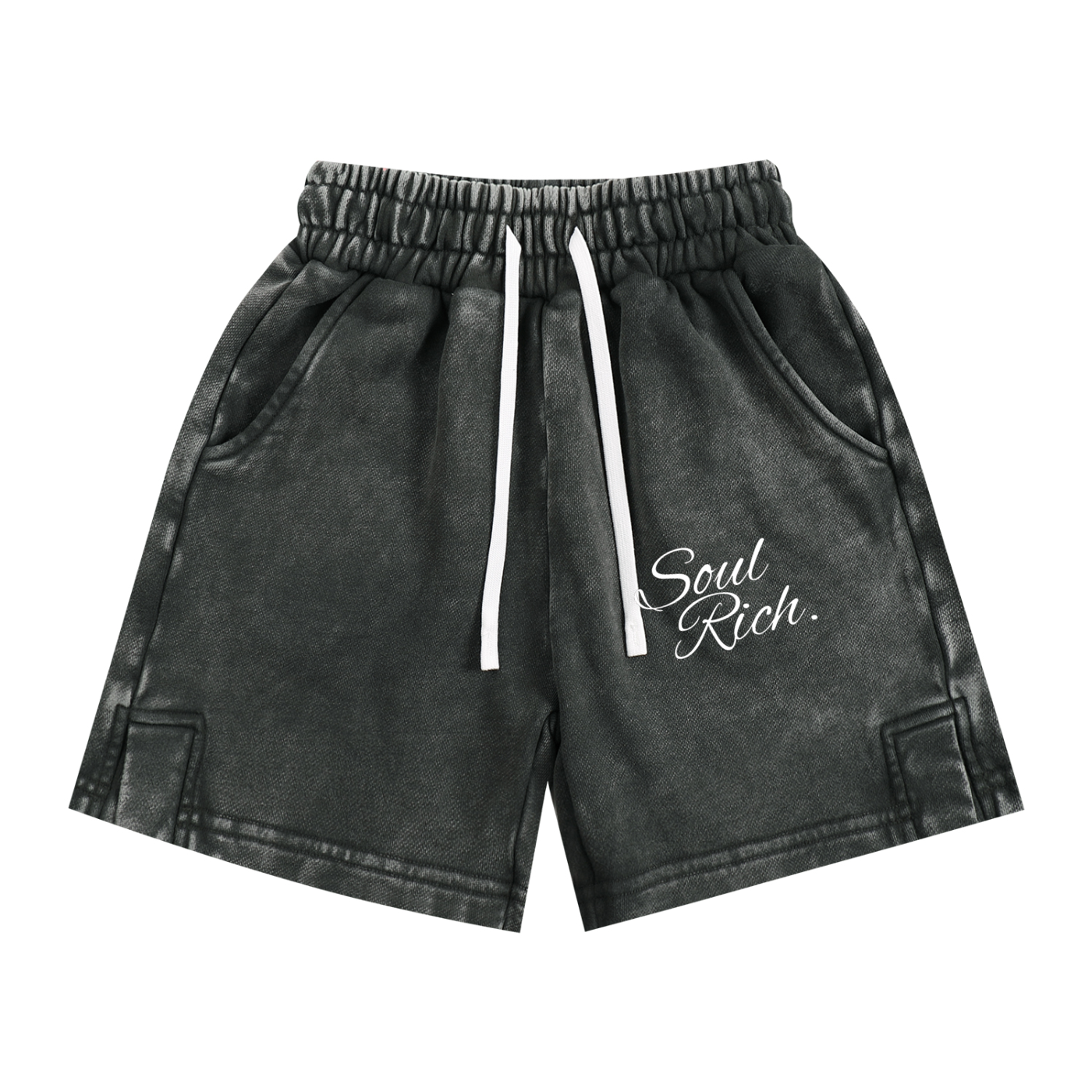 SOUL RICH Snow Washed Kids' Shorts 100% premium cotton