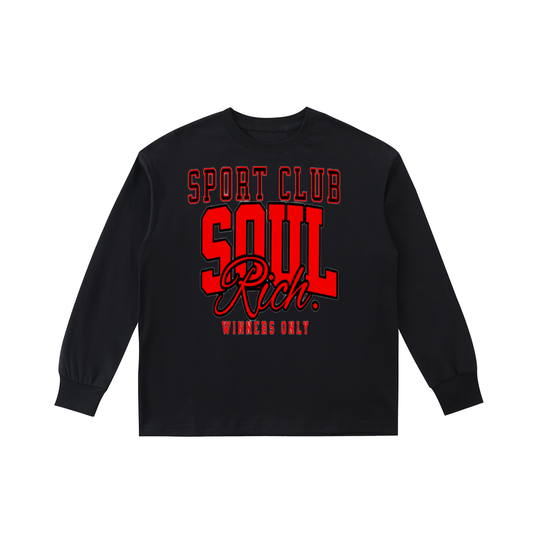 Kids Soul Rich LLC Sport Club Quick-Dry Cotton Long-Sleeve Luxury Tee (Limited Edition) 100% Premium Cotton