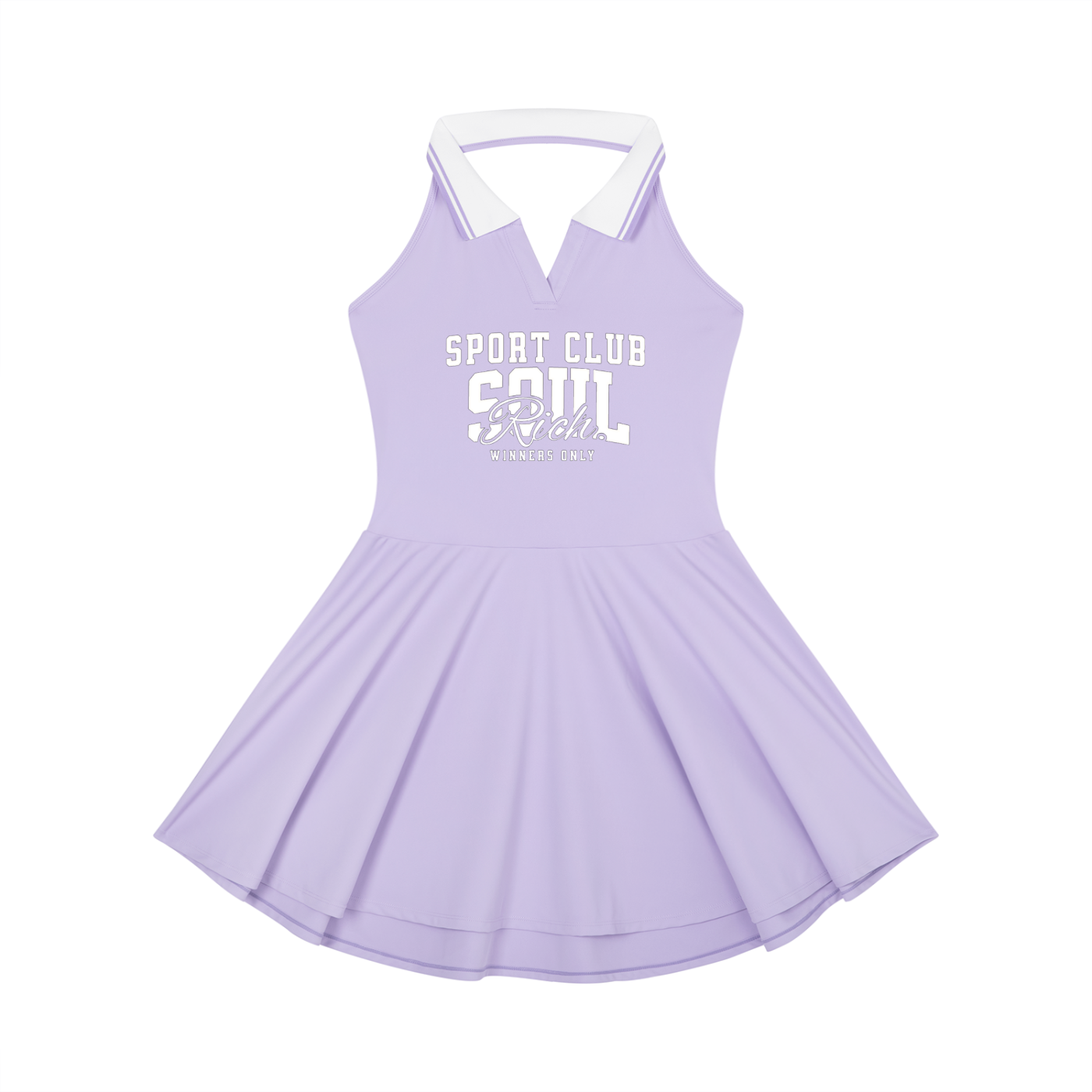 Soul Rich Women's Collared Halter A-Line Tennis Dress