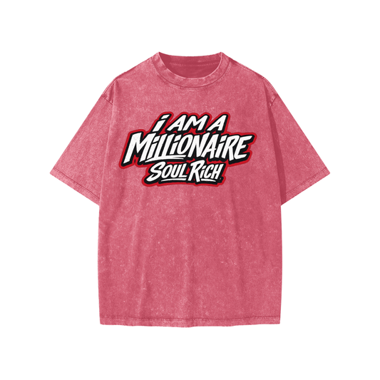 SOUL RICH Snow Washed I Am Millionaire Kids T-Shirt