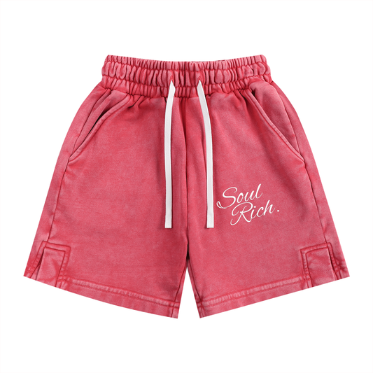 SOUL RICH Snow Washed Kids' Shorts 100% premium cotton