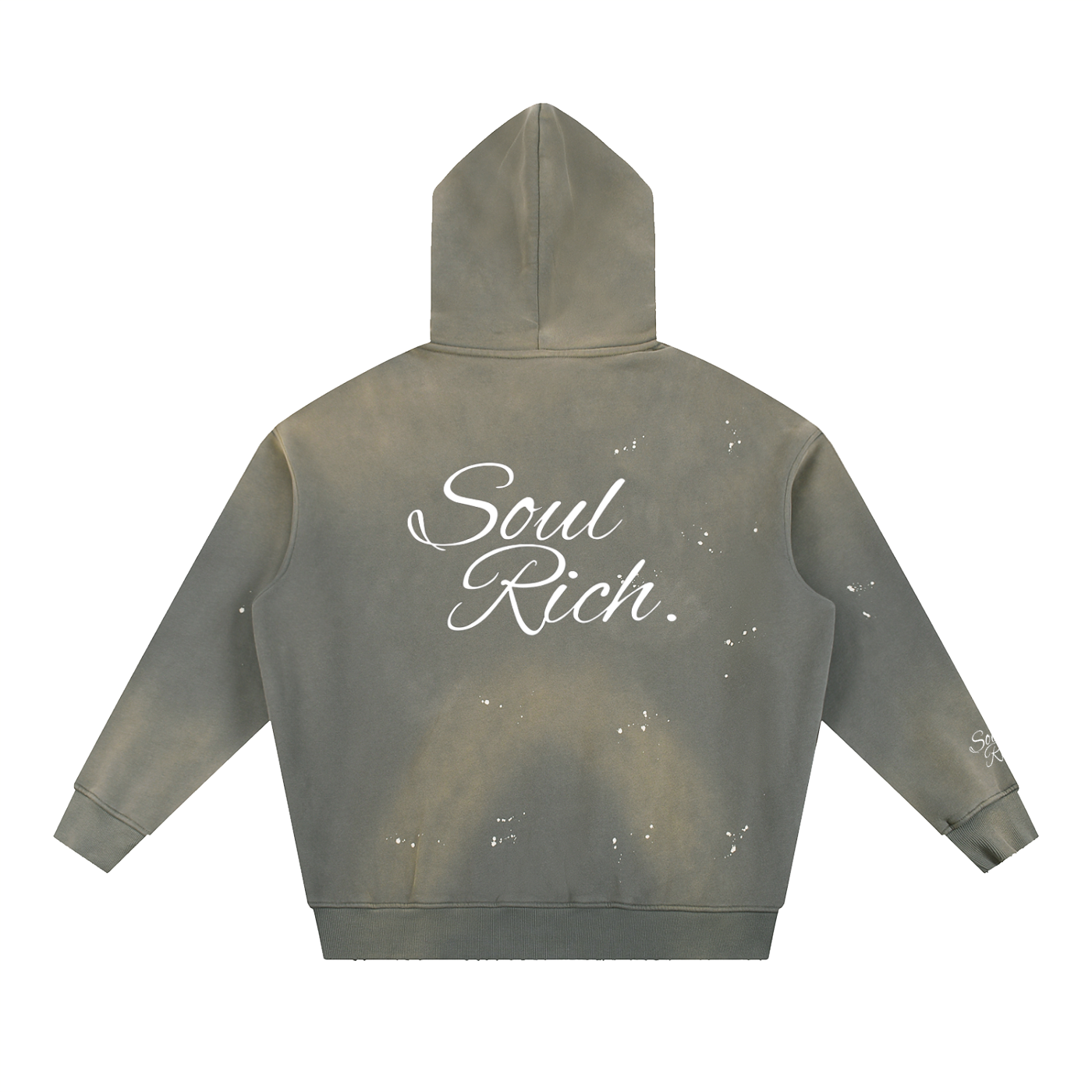 SOUL RICH I Am A Millionaire Vintage Washed Frayed Hoodie - Limited Edition
