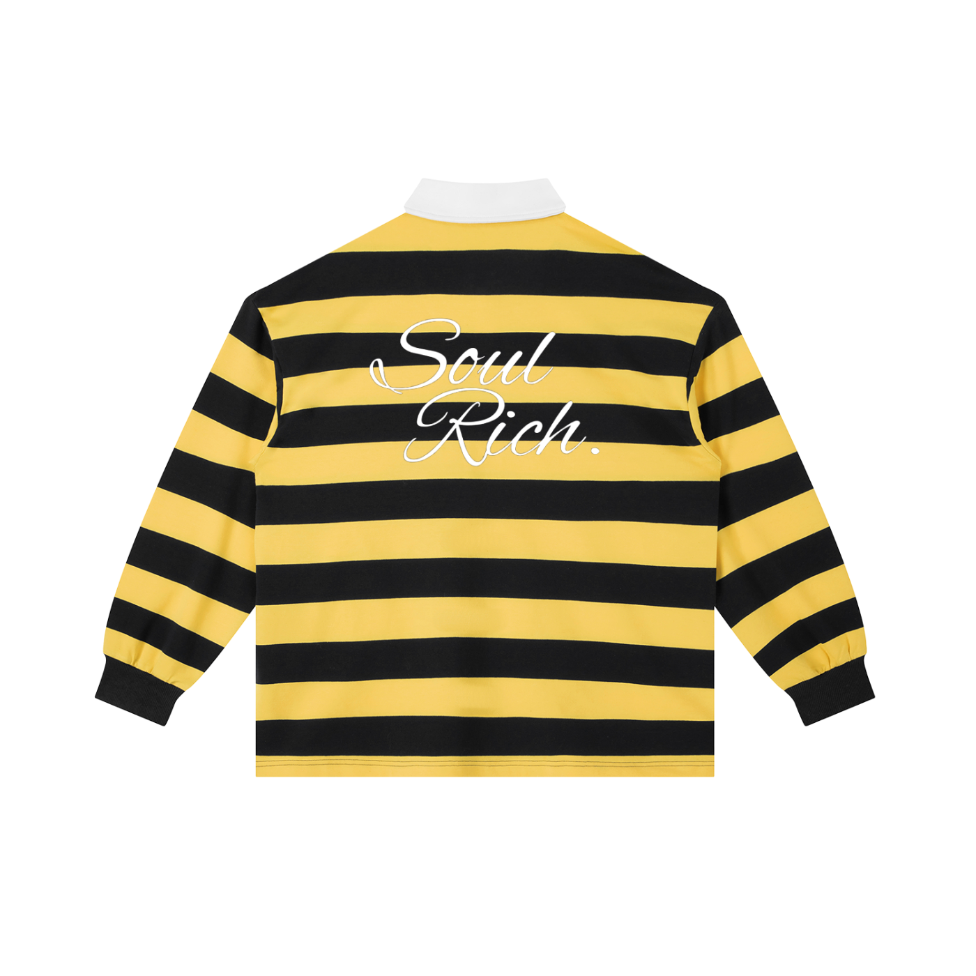 SOUL RICH Rugby Color Block Stripe Polo Shirt