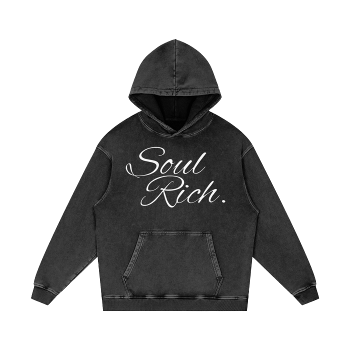 Black,White And Gray Acid Wash Hoodie (Limited Edition)