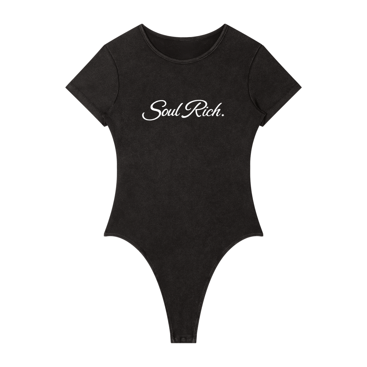 SOUL RICH Women's Mineral Wash Crewneck Bodysuit