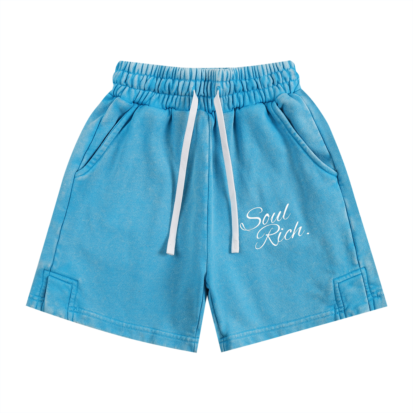 SOUL RICH Snow Washed Kids' Shorts 100% premium cotton
