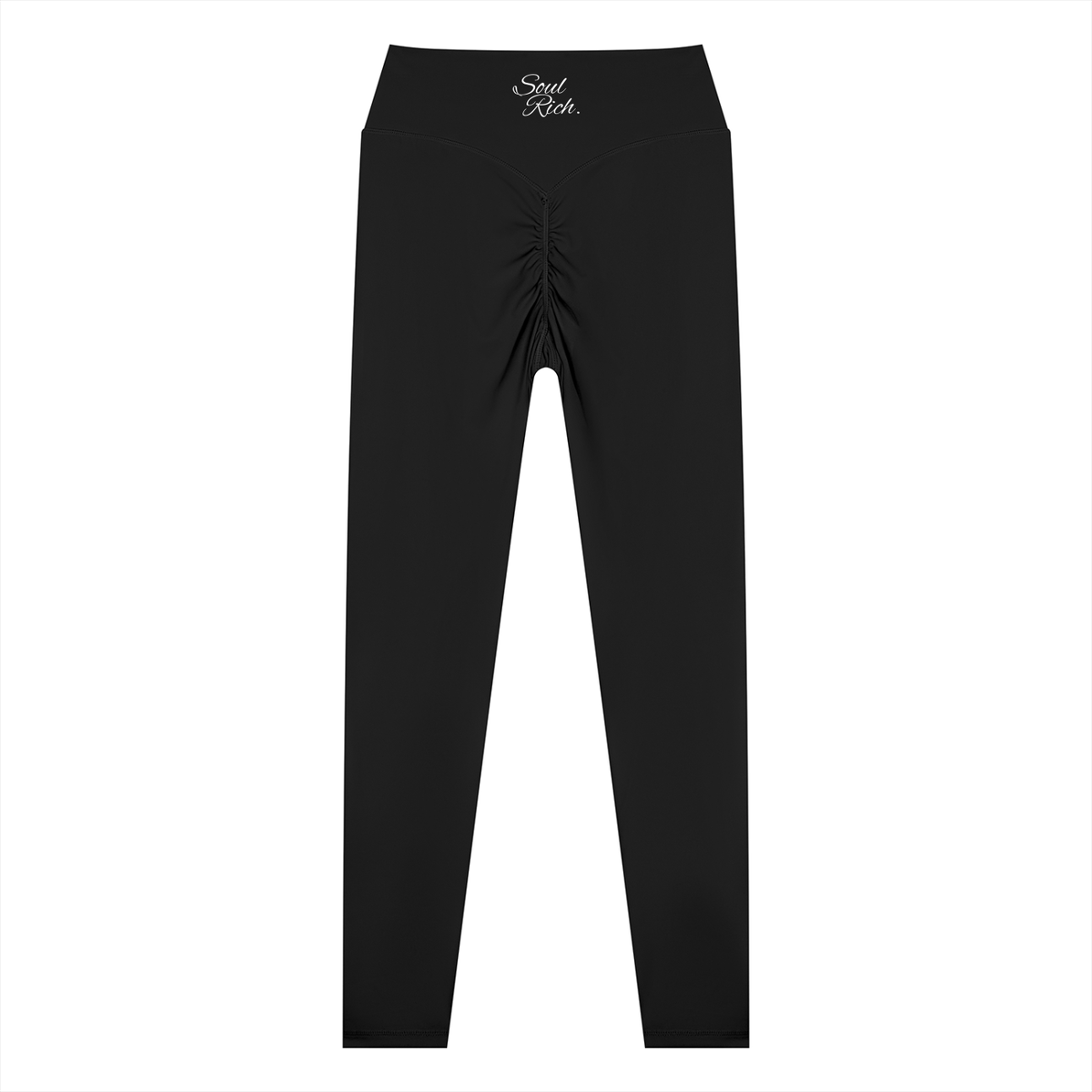 SOUL RICH Black Women’s Cropped Yoga Jacket & Pants Set
