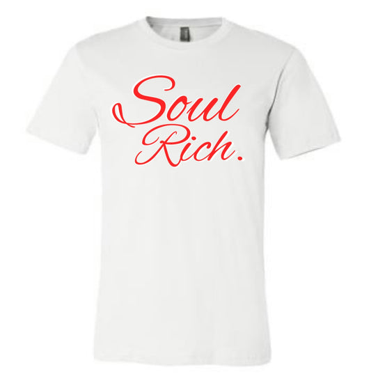 White And Red Luxury T-Shirt