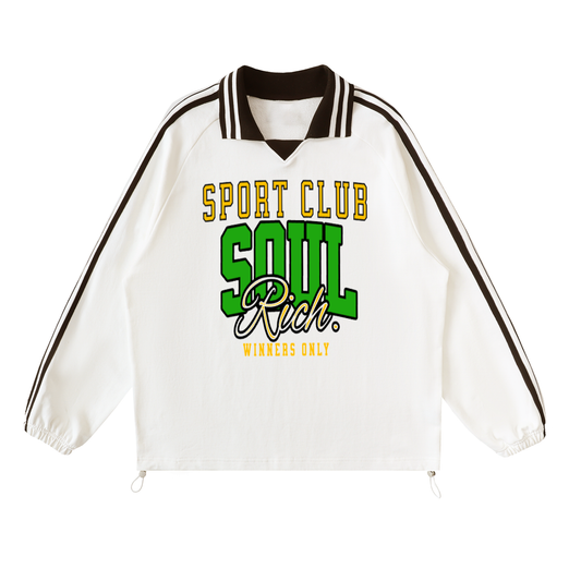 SOUL RICH “Jamaica Edition Contrast stripe Sweatshirt” Limited Edition 100% Premium Cotton