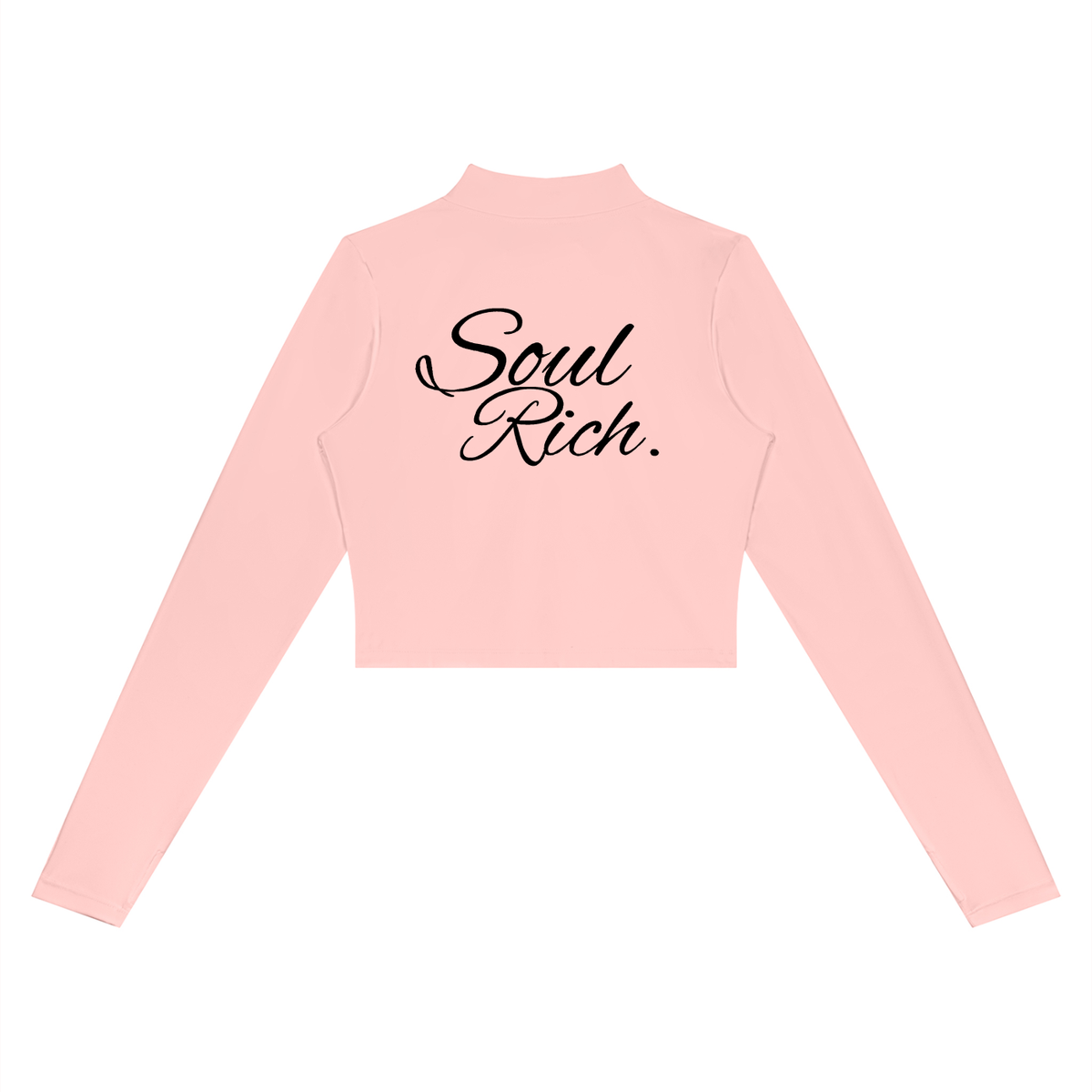 SOUL RICH Pink Women’s Cropped Yoga Jacket & Pants Set