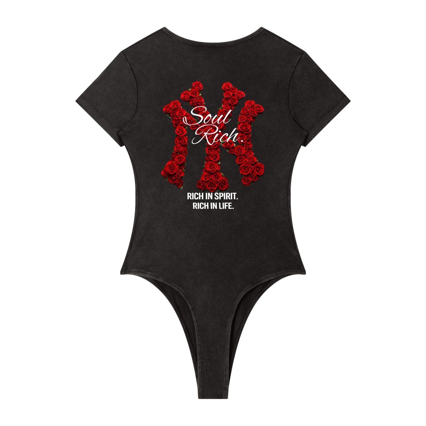 SOUL RICH Women's Mineral Wash Crewneck Bodysuit