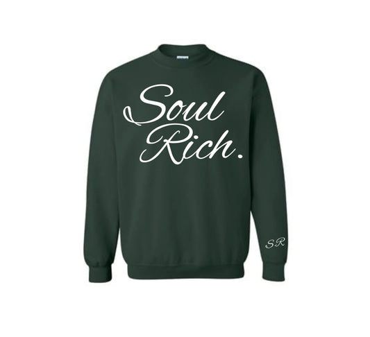 MONEY GREEN CREW NECK SWEAT SHIRT