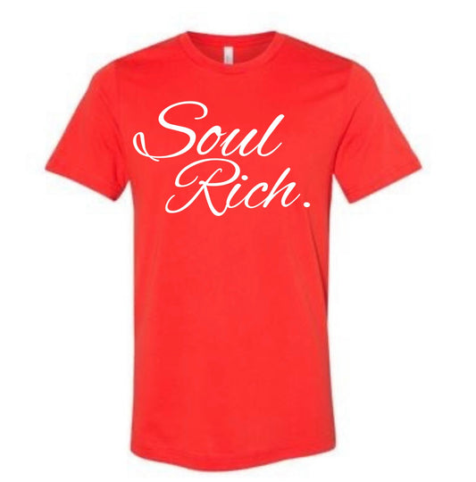 RED AND WHITE LUXURY T-SHIRT