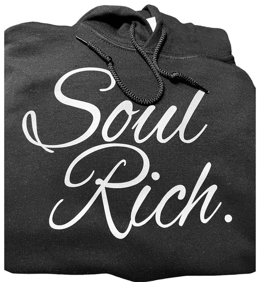 BLACK & WHITE SOUL RICH LLC HOODIE