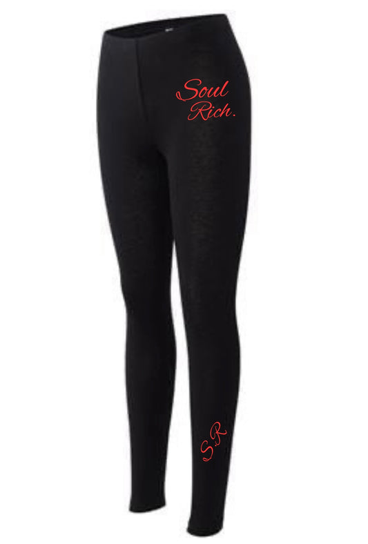 RED AND BLACK  EXTRA COMFY WOMEN’S LEGGINGS