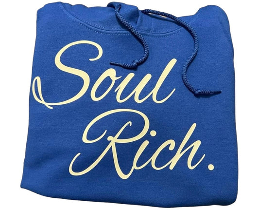 BLUE & WHITE SOUL RICH LLC HOODIE