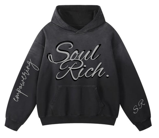 Black And Gray Oversized Luxury Empowering Hoodie (Limited Edition) Only 100 Made