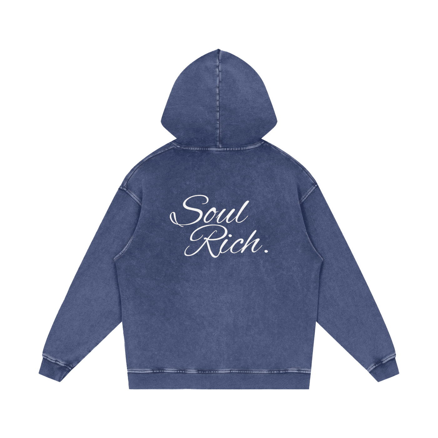 SOUL RICH “Snow Washed Loose Cotton Hoodie” Limited Edition