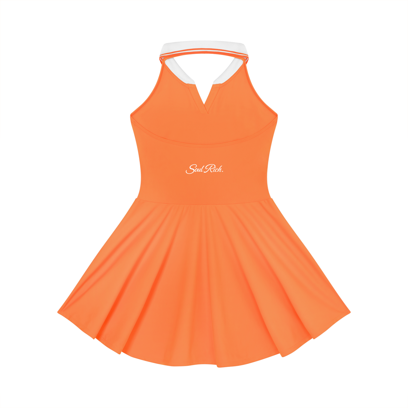 Soul Rich Women's Collared Halter A-Line Tennis Dress