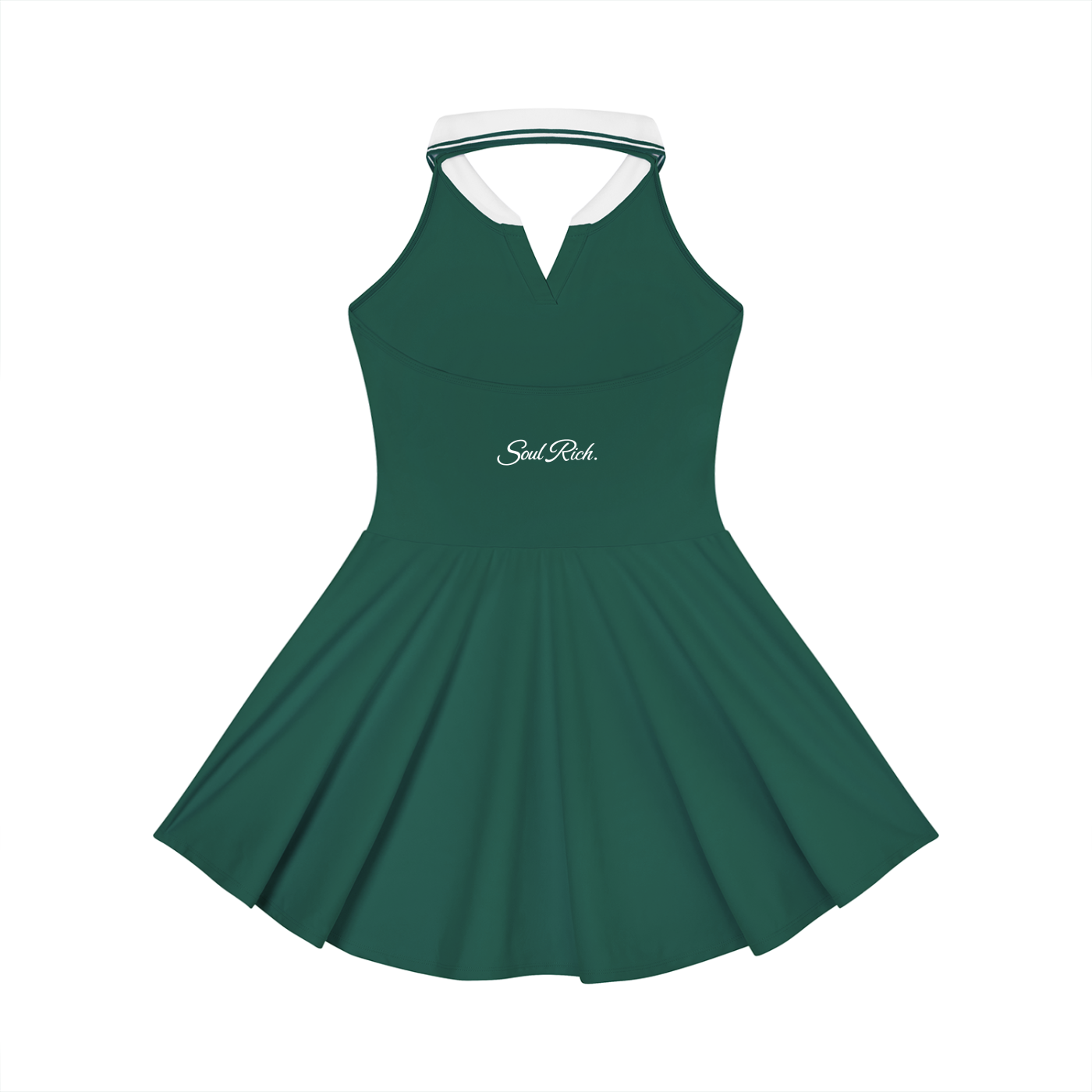 Soul Rich Women's Collared Halter A-Line Tennis Dress