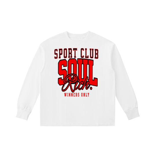 Kids Soul Rich LLC Sport Club Quick-Dry Cotton Long-Sleeve Luxury Tee (Limited Edition) 100% Premium Cotton