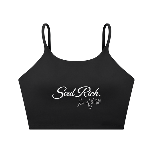 Womens Soul Rich "Rich In Spirit, Rich In Life" Sports Bra