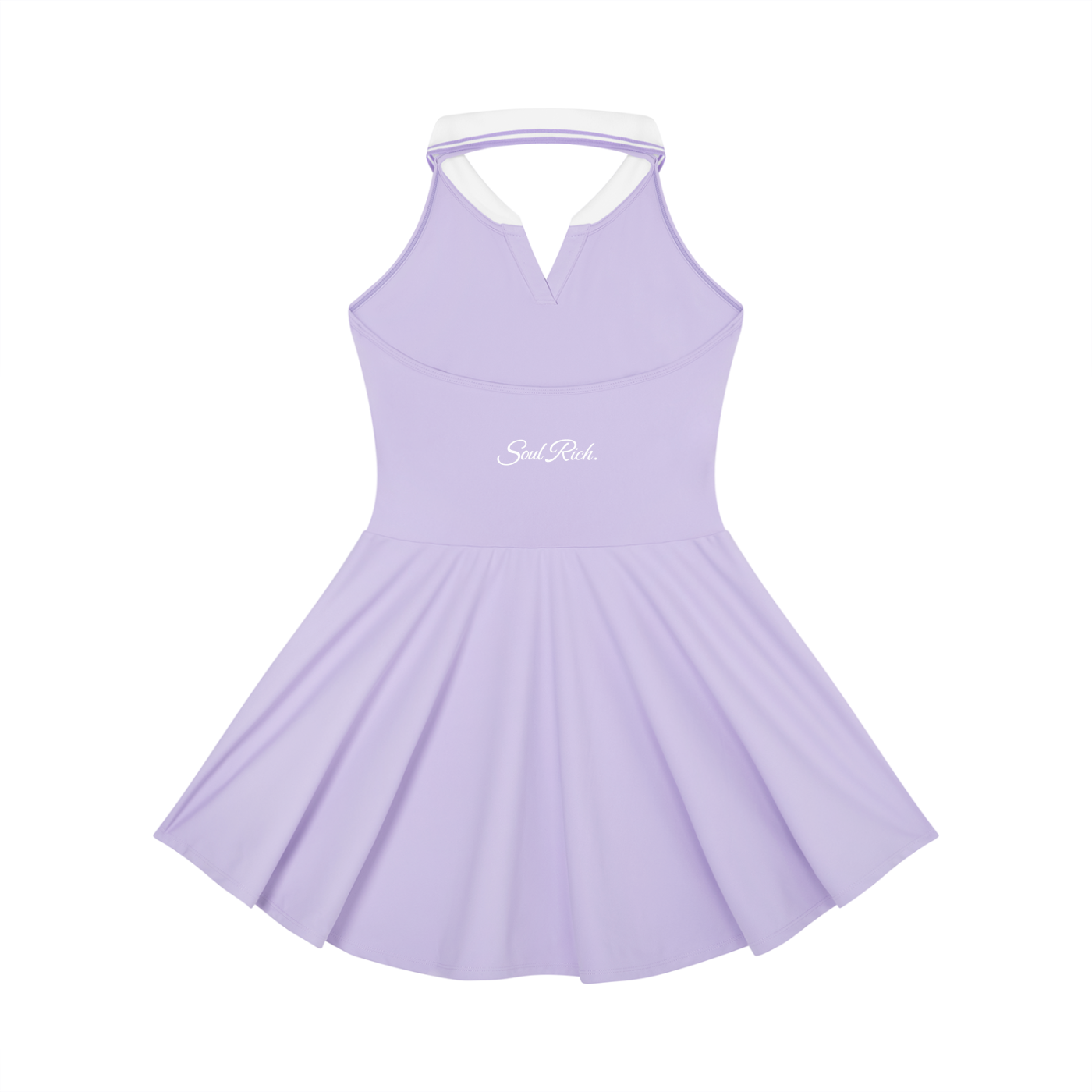 Soul Rich Women's Collared Halter A-Line Tennis Dress