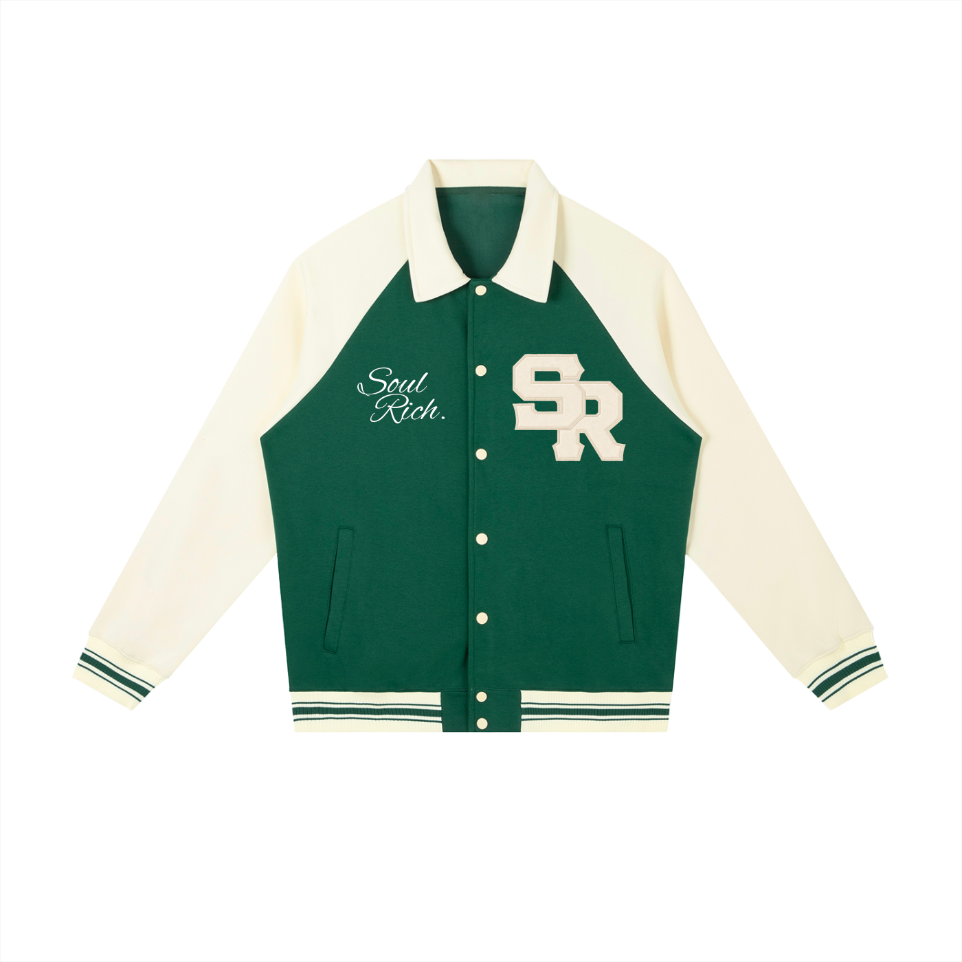 SOUL RICH Raglan Sleeve Varsity Pro Jacket