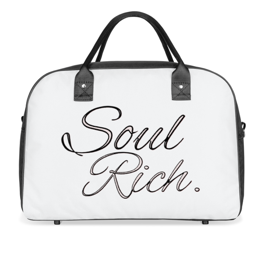 WHITE AND BLACK LUXURY TRAVEL BAG